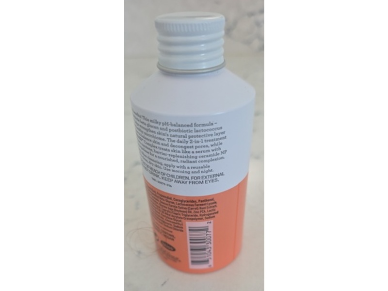 Bliss Mighty Biome Pre/Post Biotics + Barrier Aid, Milky Toner + Serum, 4 fl oz/120 mL