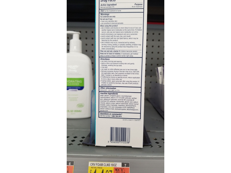 cerave acne foaming cream cleanser minsan