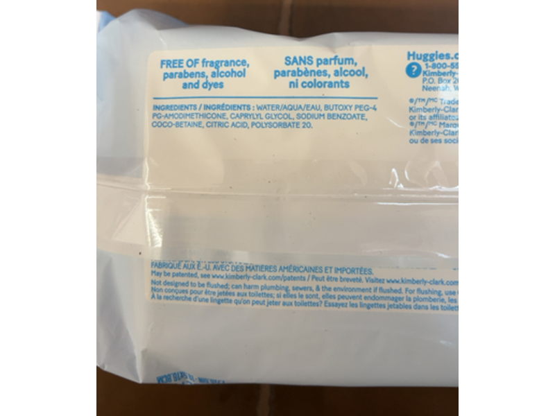 Huggied Pure Water Wipes