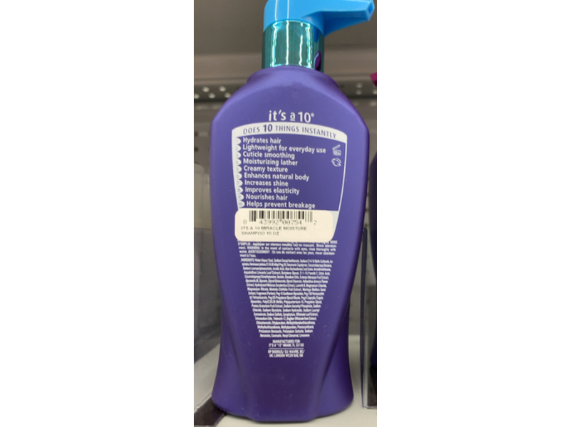 It's a 10 Miracle Moisture Shampoo, 295.7 mL