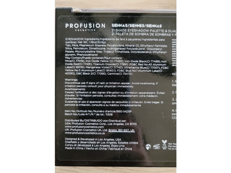 Profusion 21 Shade Eye Shadow Palette & Dual-Ended Brush, Siennas