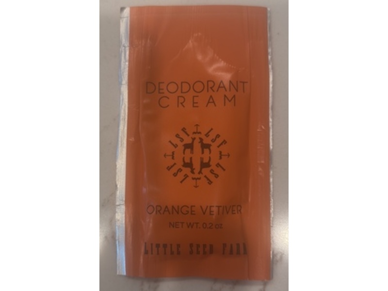 Little Seed Farm Deodorant Cream, Orange, Vetiver, 0.2 oz
