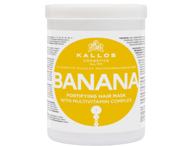 Kallos Cosmetics Fortifying Hair Mask, Banana, 33.81 fl oz/1000 mL
