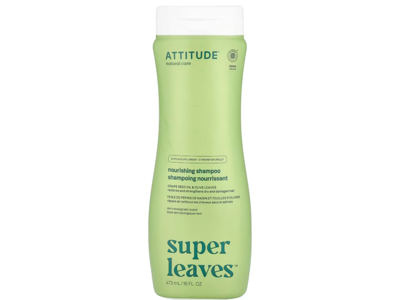 Attitude Super Leaves Nourishing Shampoo, Grape Seed Oil & Olive Leaves, 16 fl oz/473 mL