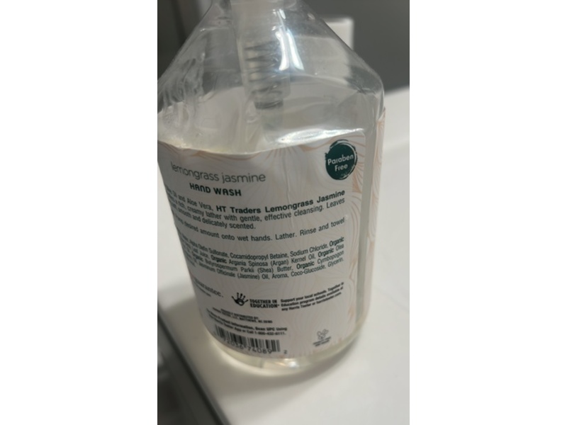 HT Traders Hand Wash, Lemongrass Jasmine, 17.6 fl oz/520 mL