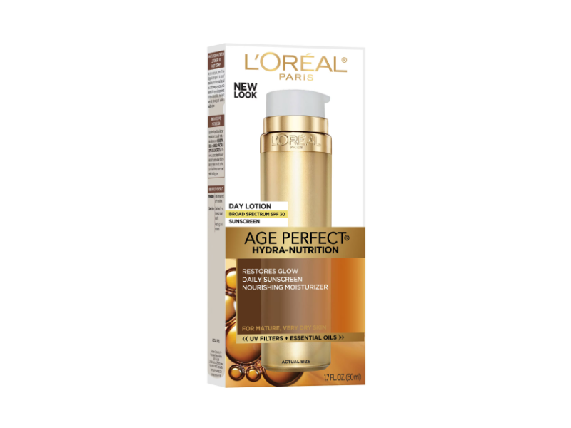 L'Oreal Paris Age Perfect Hydra-Nutrition Day Sunscreen Lotion, SPF 30, 1.7 fl oz/50 mL