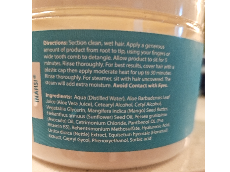 Inahsi Moisture Supreme Hair Masque, 12 fl oz/355 mL