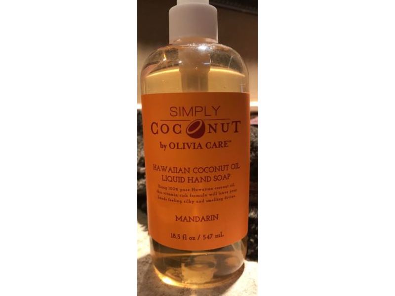 Olivia Care Simply Liquid Hand Soap, Mandarin, Hawailan Coconut Oil, 18.5 fl oz/547 mL