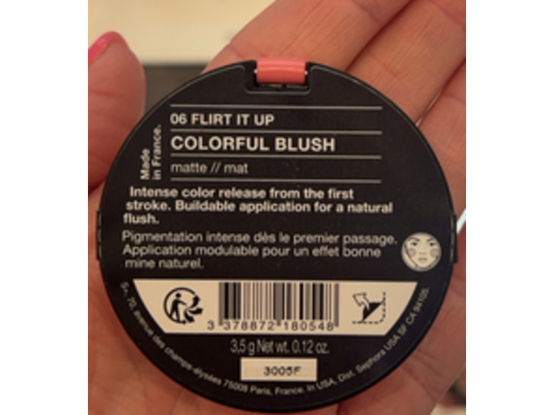Sephora Colorful Matte Mat Blush, 06 Flirt It Up, 0.12 oz/3.5 g