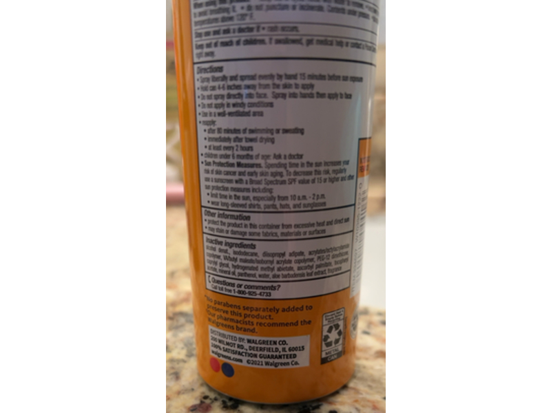 Walgreens Hydrating Continuous Spray, SPF 30, 5.5 oz/156 g