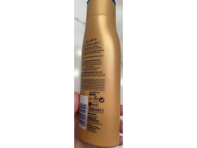 Nivea Firming + Radiance Q10 Gradual Tan, 200 mL