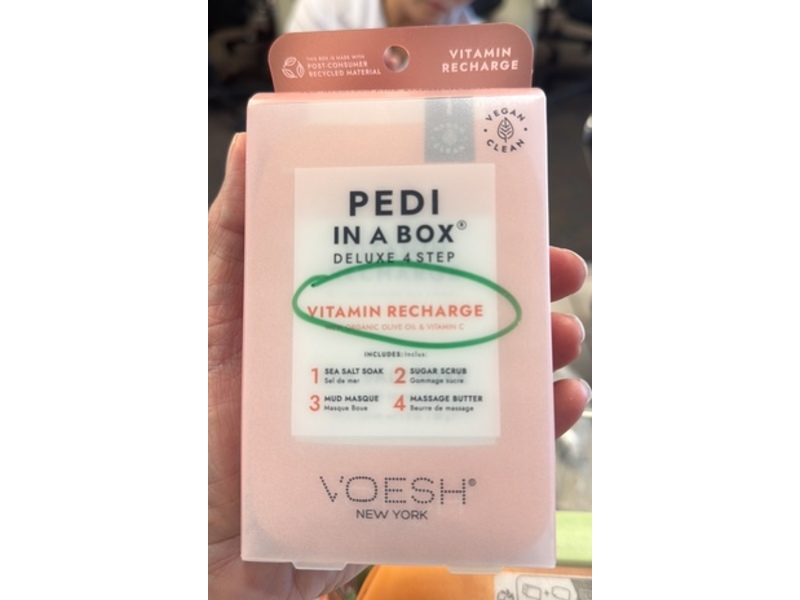 Voesh New York Pedi In A Box Deluxe 4 Step Kit, Vitamin Recharge