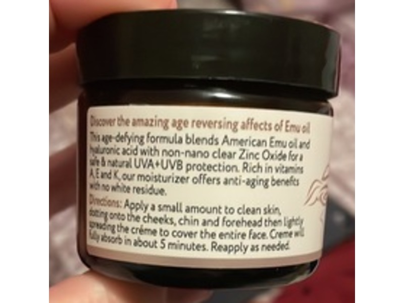 Emulate Natural Care Facial Moisturizer, Emu Oil + Hyaluronic Acid, SPF 30, 2 oz