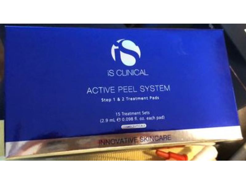 iS Clinical Active Peel System Step 1 & 2 Treatment Pads,15 Count, 0.098 fl oz/2.9 mL
