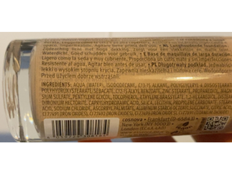 Essence Stay All Day Long-Lasting Foundation, 10 Soft Beige, 1.01 fl oz/30 mL