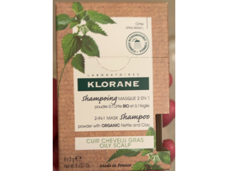 Klorane 2-in-1 Mask Shampoo, 3 g, 8 Count