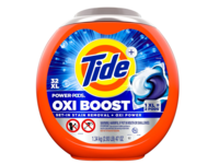 Tide Oxi Boost Power Laundry Detergent Pods, 47 oz/1.34 kg, 32 Count, - thumbnail 1