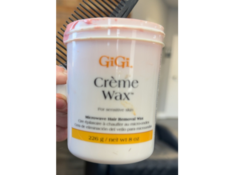 GiGi Crème Wax Microwave Hair Removal Wax, 8 oz/226 g