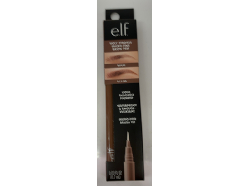 e.l.f Holy Strokes Micro-Fine Brow Pen, Soft Brown, 0.02 fl oz/0.7 mL