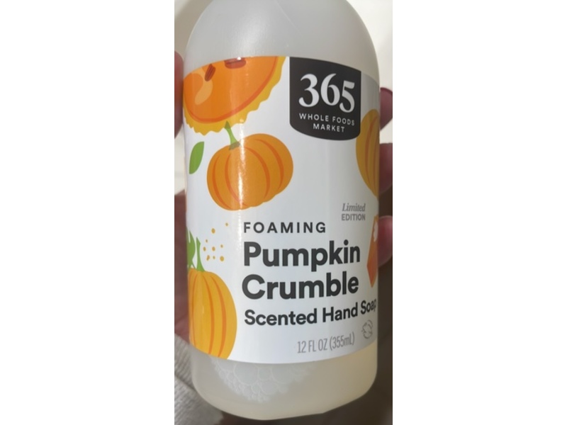 365 Whole Foods Market Foaming Hand Soap, Pumpkin Crumble, 12 fl oz/355 mL