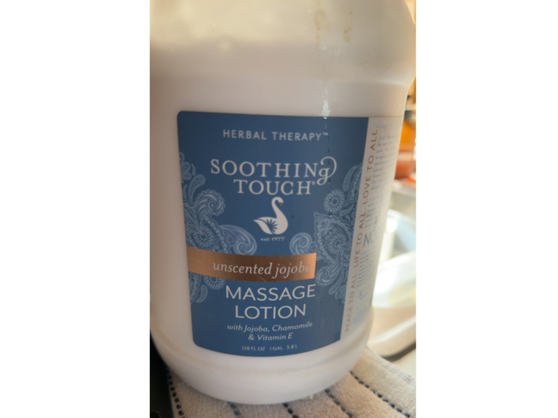 Soothing Touch Massage Lotion, Unscented Jojoba, 128 fl oz/3.8 L
