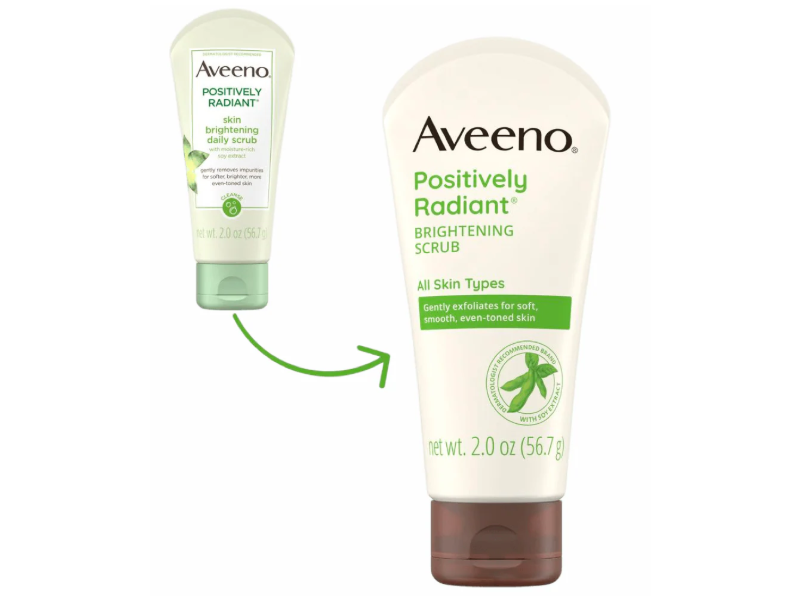 Aveeno Positively Radiant Skin Brightening Daily Scrub, 2 oz /56.7 g