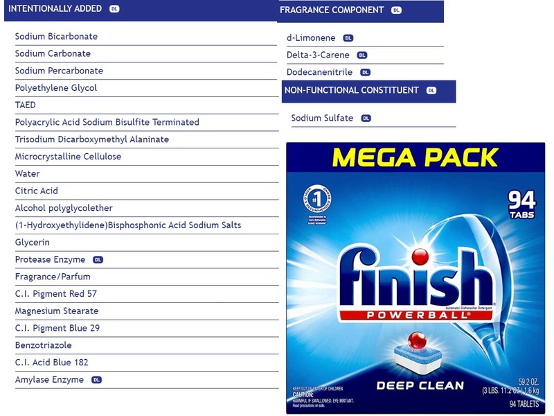 Finish Powerball Deep Clean Fresh Scent Dishwasher Dishwashing Tablets, 94 tablets