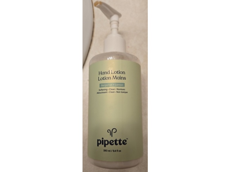 Pipette Hand Lotion, Bergamot + Lemon, 9.4 fl oz/280mL