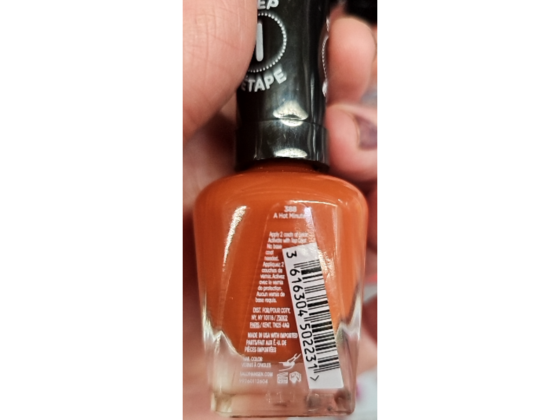 Sally Hansen Miracle Gel Nail Color, 388 A Hot Minute, 0.50 fl oz/14.7 mL