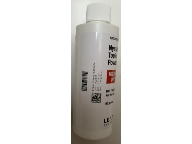 Nystatin Topical Powder 100,000 units per gram, 60 g, Leading Pharma (Rx)