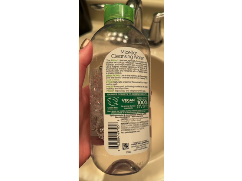 Garnier All - In - 1 Mattifying Micellar Cleansing Water, 13.5 fl oz/400 mL