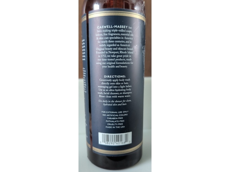 Caswell-Massey Heritage All In One Body Wash, 32 fl oz/946 mL