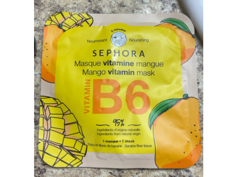 Sephora Collection Vitamin Face Masks, Mango + Vitamin B6, 0.5 oz, Pack Of 2
