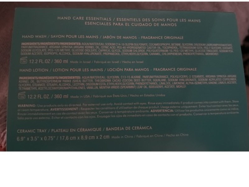 Moroccanoil Hand Care Essentials Set, Ceramic Tray, 12.2 fl oz/360 mL