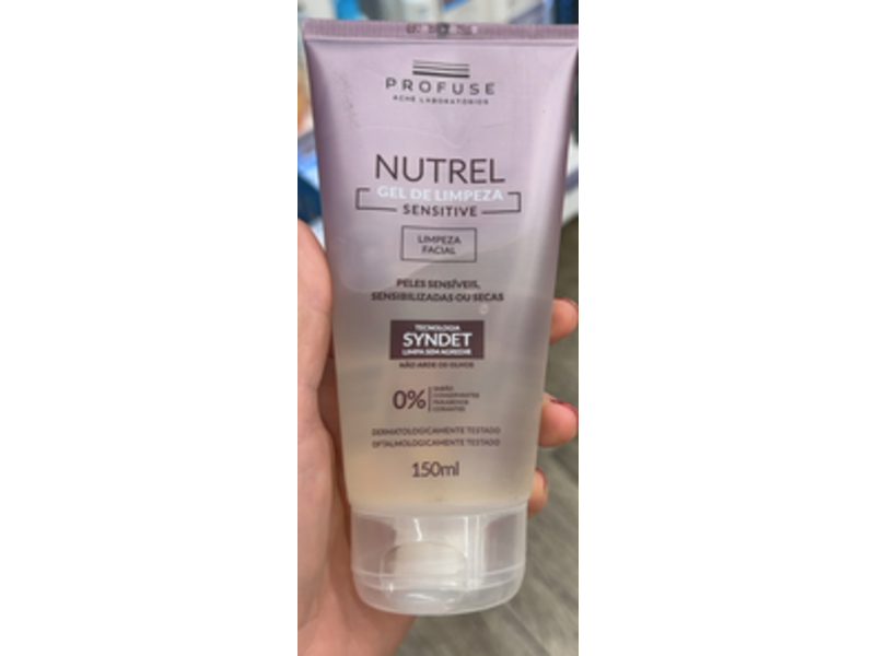 Profuse Nutrel Sensitive Limpeza Facial Gel, 150 mL