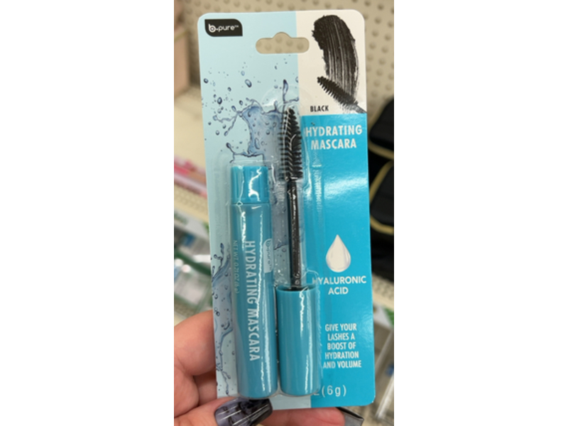 B.Pure Hydrating Mascara, Black, 0.21 oz/6 g