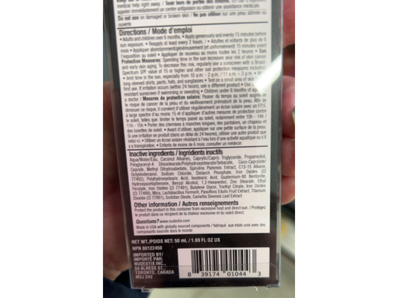 Nudestix Nudescreen Daily Mineral Veil, Tan, SPF 30, 1.69 fl oz/50 mL