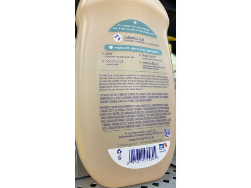 Baby Magic Soothing Hair & Body Wash, Vanilla & Oat, 30 fl oz/887 mL