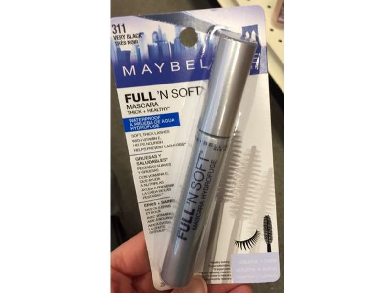 Maybelline Full 'N Soft Waterproof Mascara, 311 Very Black, 0.28 fl oz/8.2 mL