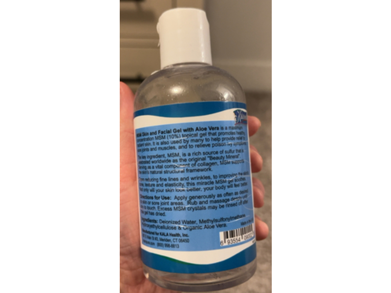 Kala Health MSM Pure Skin and Facial Gel, Aloe Vera, 8 fl oz/237 mL
