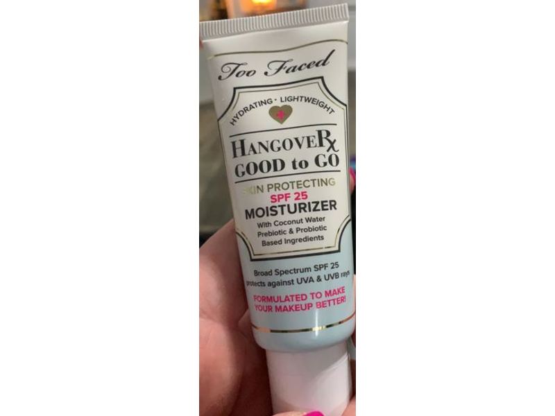 Too Faced Hangover Good To Go Skin Protecting Moisturizer, SPF 25, 1.4 fl oz/40 mL