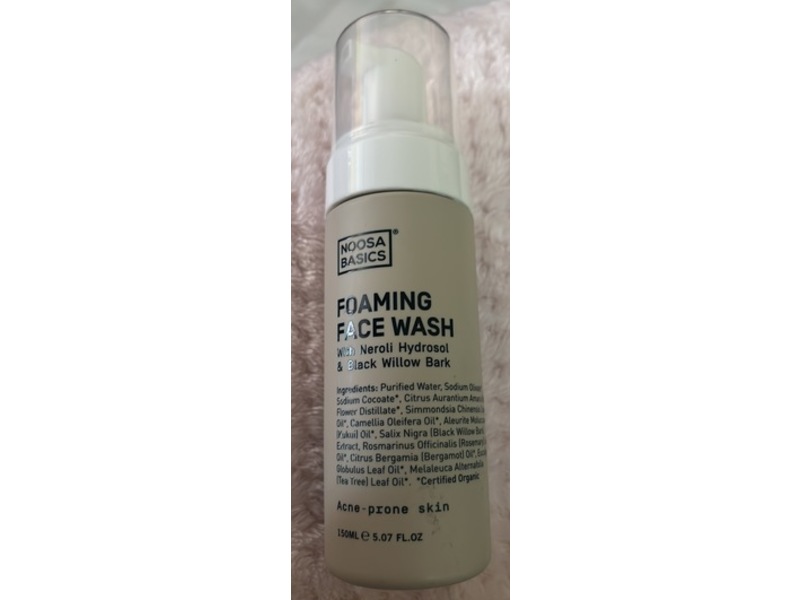Noosa Basics Foaming Face Wash, Neroli Hydrosol & Black Willow Bark, 5.07 fl oz/150 mL