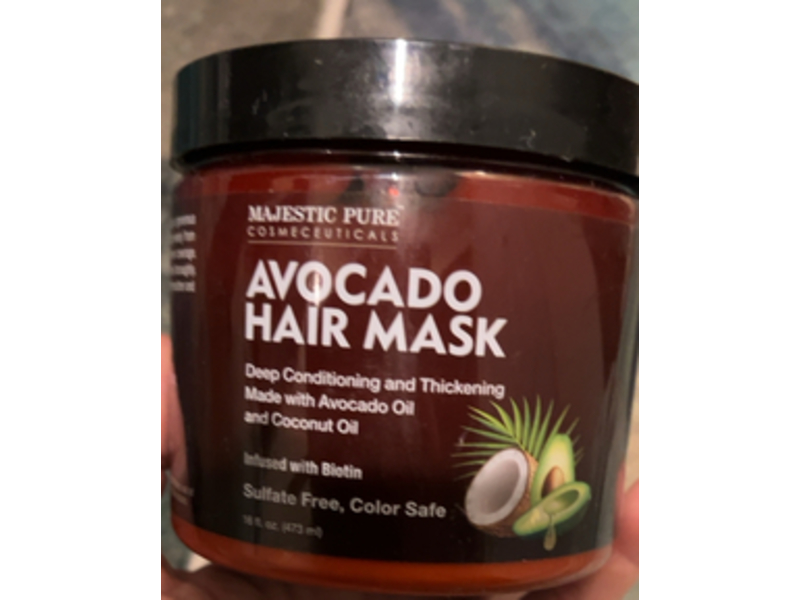 Majestic Pure Hair Mask, Avocado Oil & Coconut Oil, 16 fl oz/473 mL