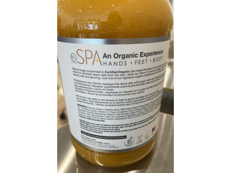 BCL Spa Sugar Scrub, Milk + Honey, Chocolate, 128 fl oz/3628 g