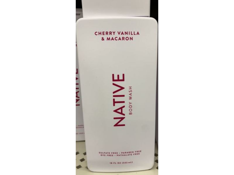 Native Body Wash, Cherry Vanilla & Macaron, 18 fl oz/532 mL