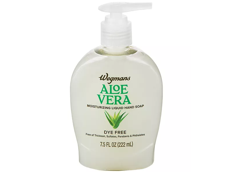 Wegmans Moisturizing Liquid Hand Soap, Aloe Vera, 7.5 fl oz/222 mL.