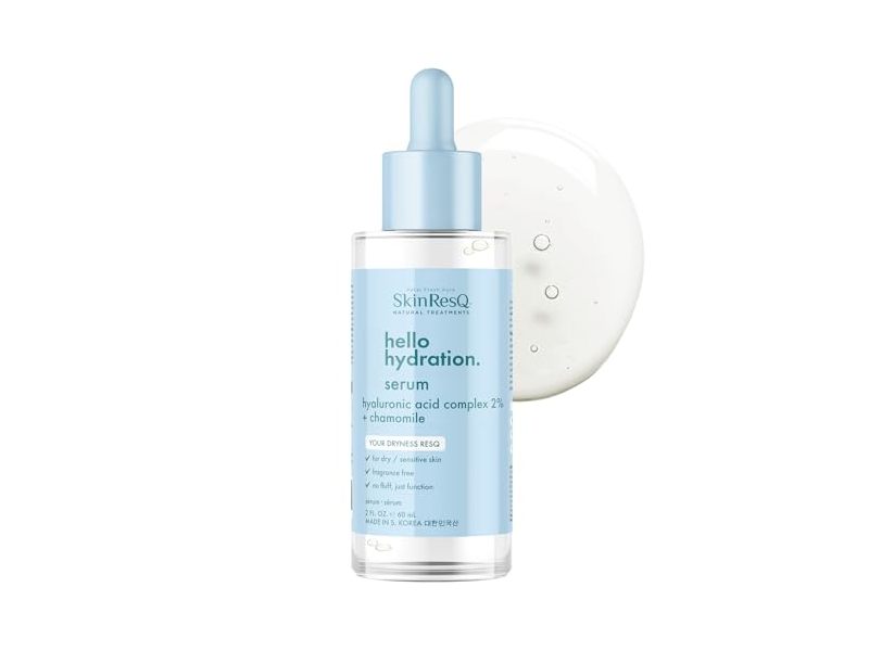 Skin ResQ Hello Hydration Serum, Hyaluronic Acid Complex 2% + Chamomile, 2 fl oz/60 mL