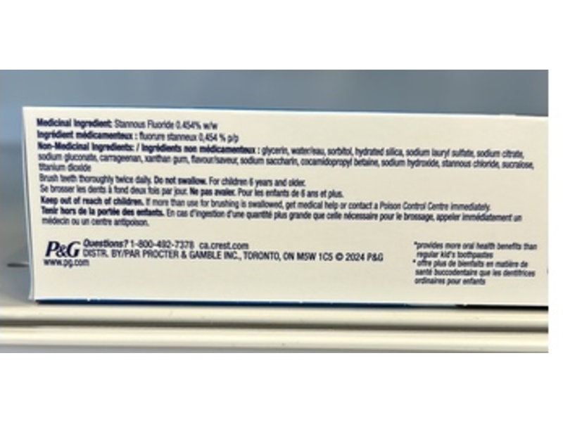 Crest Kids Advanced 2-In-1 Cavity Protection System Flouride Toothpaste, Strawberry, 90 mL