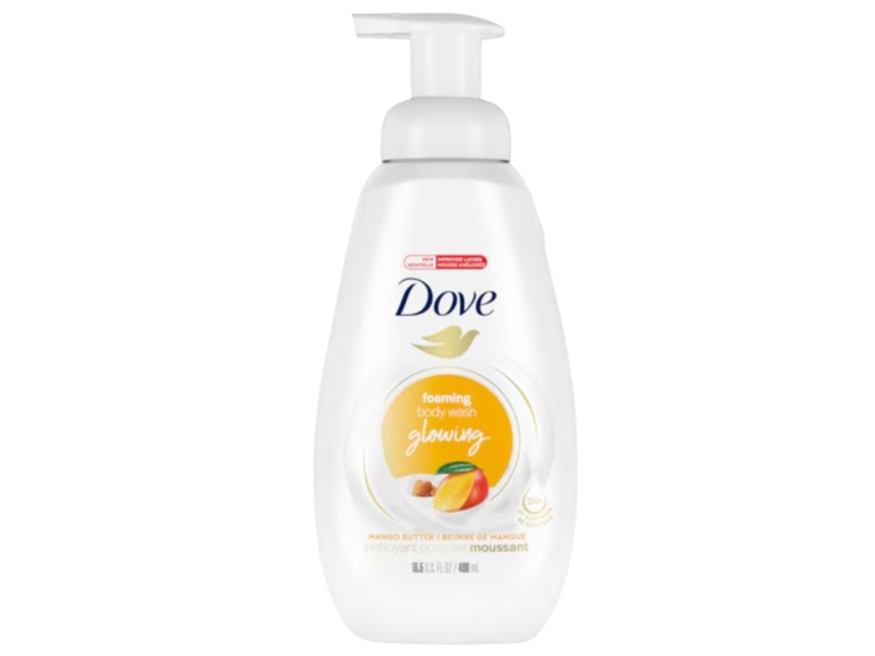 Dove Foaming Bodywash Glowing, Mango Butter, 13.5 fl oz/400 mL