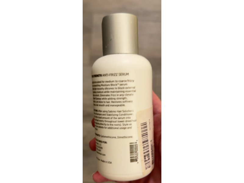 Sabino Anti-Frizz Control Moisture Block Serum, 4 fl oz/118 mL